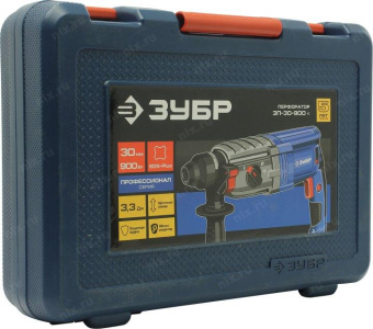 Перфоратор Зубр ЗП-30-900 К патрон:SDS-plus уд.:3.3Дж 900Вт (кейс в комплекте) от магазина РЭССИ
