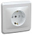 Розетка 1-м СП Вега РСш10-3-ВБ с заземл. контактом и защ. штор 16А бел. ERV14-K01-16-DM от магазина РЭССИ
