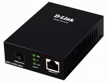 Медиаконвертер D-Link DMC-F20SC-BXD Twisted-pair to FE Single-mode Fiber 20km LC TX 1550nm RX от магазина РЭССИ