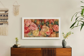 Телевизор QLED Samsung 55" QE55LS03DAUXRU The Frame черный 4K Ultra HD 120Hz DVB-T2 DVB-C DVB-S2 USB WiFi Smart TV (RUS) от магазина РЭССИ