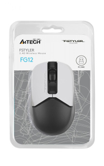 Мышь A4Tech Fstyler FG12 Panda белый/черный оптическая (1200dpi) беспроводная USB (3but) от магазина РЭССИ