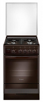 Плита Газовая Gefest ПГ 5300-03 0047 коричневый (стеклянная крышка) реш.чугун от магазина РЭССИ