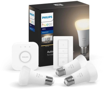 Умная лампа Philips Hue Starter Kit E27 9Вт 806lm (упак.:3шт) (929001821620) от магазина РЭССИ