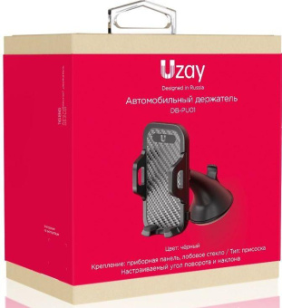 Держатель Uzay черный для смартфонов (UZ-DB-PU01-BK) от магазина РЭССИ