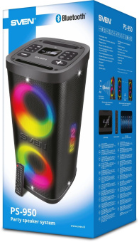Колонка порт. Sven АС PS-950 черный 160W Mono BT/3.5Jack 8800mAh (SV-022396) от магазина РЭССИ