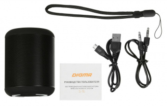 Колонка порт. Digma S-16 черный 6W 1.0 BT/USB 1800mAh от магазина РЭССИ