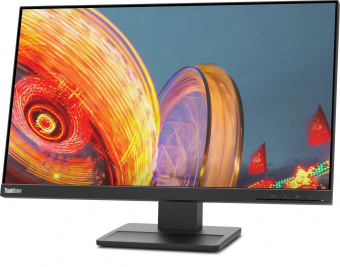 Монитор Lenovo 23.8" ThinkVision E24q-20 черный IPS 4ms 16:9 HDMI M/M матовая HAS Piv 300cd 178гр/178гр 2560x1440 75Hz DP 2K 5.05кг от магазина РЭССИ