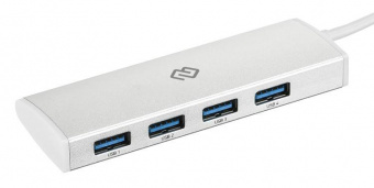 Разветвитель USB-C Digma HUB-4U3.0-UC-S 4порт. серебристый от магазина РЭССИ