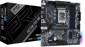 Материнская плата Asrock H670M PRO RS Soc-1700 Intel H670 4xDDR4 mATX AC`97 8ch(7.1) GbLAN RAID+VGA+HDMI+DP от магазина РЭССИ