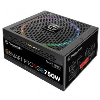 Блок питания Thermaltake ATX 750W SMART PRO RGB 80+ bronze (24+4+4pin) APFC 140mm fan color LED 9xSATA Cab Manag RTL от магазина РЭССИ