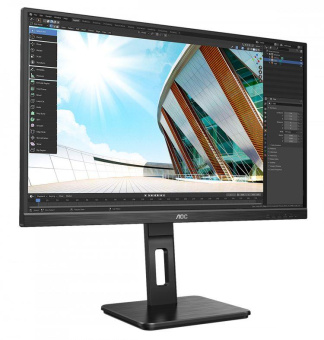 Монитор AOC 27" Pro Q27P2Q черный IPS LED 4ms 16:9 HDMI M/M матовая HAS Piv 300cd 178гр/178гр 2560x1440 75Hz VGA DP 2K USB 5кг от магазина РЭССИ