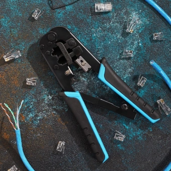 Инструмент обжимной PROconnect HT-568R 12-3432-6 для RJ-45/RJ-12/RJ-11 (упак:1шт) черный/синий от магазина РЭССИ