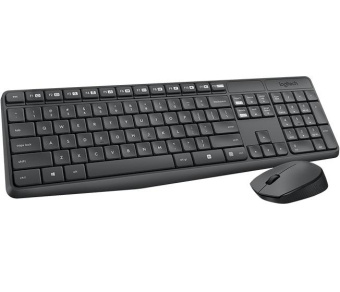 Клавиатура + мышь Logitech MK235 (Ru layout) клав:серый мышь:серый USB беспроводная (920-007948) от магазина РЭССИ