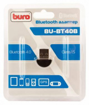 Адаптер USB Buro BU-BT40B Bluetooth 4.0+EDR class 1.5 20м черный от магазина РЭССИ