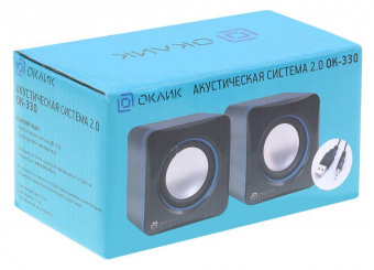 Колонки Оклик OK-330 2.0 черный 6Вт от магазина РЭССИ