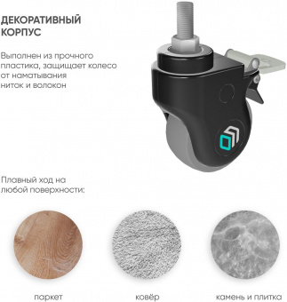 Крепление универсальное Onkron AWL-75B черный напольный мобильный от магазина РЭССИ