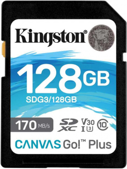Флеш карта SDXC 128Gb Class10 Kingston SDG3/128GB Canvas Go! Plus w/o adapter от магазина РЭССИ