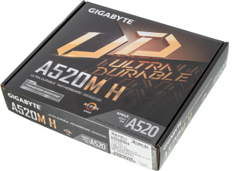 Материнская плата Gigabyte A520M H Soc-AM4 AMD A520 2xDDR4 mATX AC`97 8ch(7.1) GbLAN RAID+DVI+HDMI от магазина РЭССИ