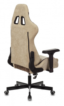Кресло игровое Zombie VIKING 7 KNIGHT Fabric коричневый/бежевый текстиль/эко.кожа с подголов. крестов. металл от магазина РЭССИ