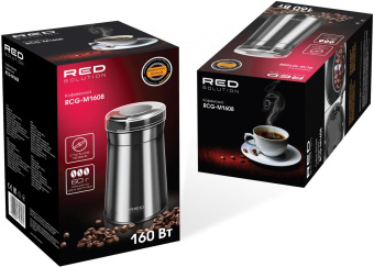 Кофемолка Red Solution RCG-M1608 160Вт сист.помол.:ротац.нож вместим.:60гр серый от магазина РЭССИ