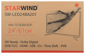 Телевизор LED Starwind 24" SW-LED24BA201 черный HD 60Hz DVB-T DVB-T2 DVB-C (RUS) от магазина РЭССИ