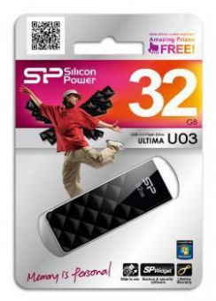 Флеш Диск Silicon Power 32Gb Ultima U03 SP032GBUF2U03V1K USB2.0 черный от магазина РЭССИ