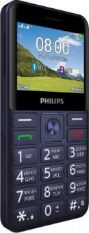 Мобильный телефон Philips E207 Xenium 32Mb синий моноблок 2Sim 2.31" 240x320 Nucleus 0.08Mpix GSM900/1800 FM microSD max32Gb от магазина РЭССИ