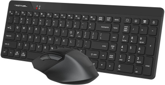 Клавиатура + мышь A4Tech Fstyler FG2400 Air2 клав:черный мышь:черный USB беспроводная slim (FG2400 AIR2 BLACK) от магазина РЭССИ