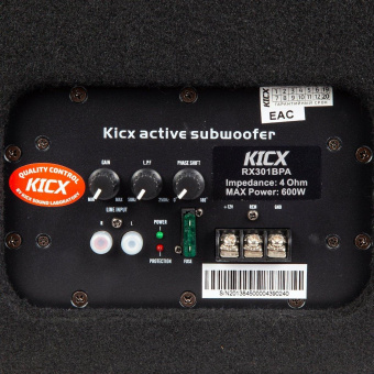 Сабвуфер автомобильный Kicx RX301BPA 400Вт активный (30см/12") от магазина РЭССИ