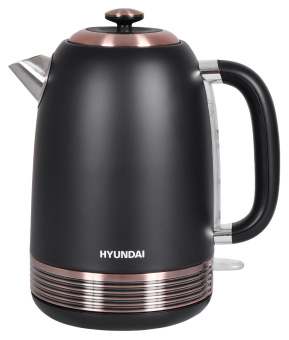 Чайник электрический Hyundai HYK-S4501 1.7л. 2200Вт черный/бронзовый (корпус: нержавеющая сталь/пластик) от магазина РЭССИ