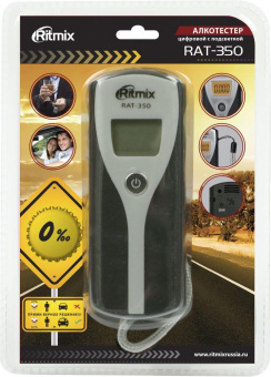 Алкотестер Ritmix RAT-350 полупроводниковый черный/серебристый от магазина РЭССИ