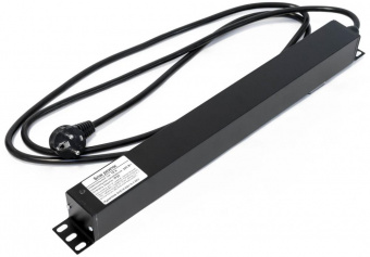 Блок распределения питания Hyperline SHE19-6SH-S-2.5EU гор.размещ. 6xSchuko базовые 16A Schuko 2.5м от магазина РЭССИ