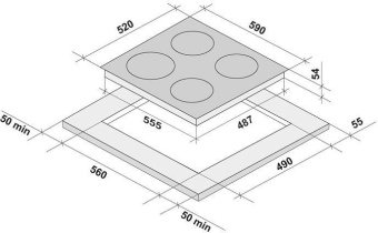 Индукционная варочная поверхность Krona Meridiana 60 BL черный от магазина РЭССИ