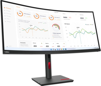 Монитор Lenovo 34" ThinkVision T34w-30 черный IPS LED 4ms 21:9 HDMI M/M матовая HAS Piv 3000:1 350cd 178гр/178гр 3440x1440 60Hz DP QHD USB 9.5кг от магазина РЭССИ