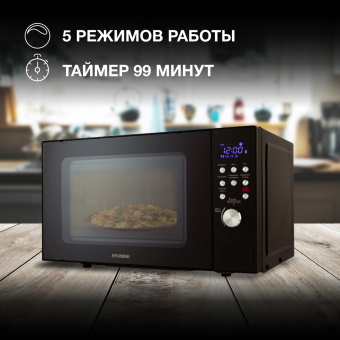 Микроволновая Печь Hyundai HYM-D3033 20л. 700Вт черный от магазина РЭССИ