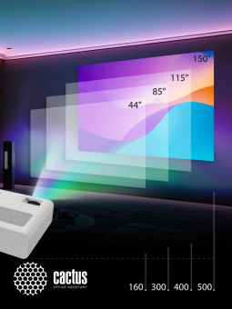 Проектор Cactus CS-PRM.01WT.Full HD-A LCD 700Lm ANSI (1920x1080) 2500:1 ресурс лампы:50000часов 2xUSB typeA 2xHDMI 1.8кг от магазина РЭССИ
