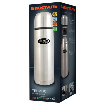 Стальной термос Biostal 0.5 л NB-500 от магазина РЭССИ