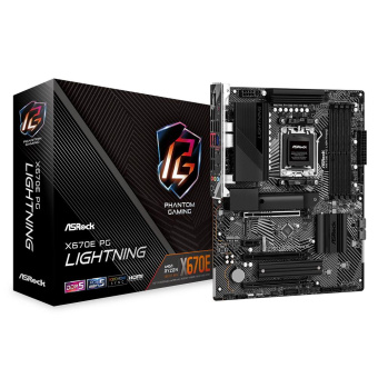 Материнская плата Asrock X670E PG LIGHTNING SocketAM5 AMD X670 4xDDR5 ATX AC`97 8ch(7.1) 2.5Gg RAID+HDMI от магазина РЭССИ