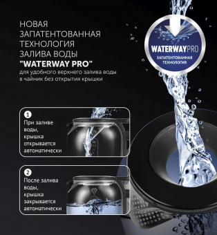 Чайник электрический Polaris PWK 1753CGL 1.5л. 1950Вт черный (корпус: стекло) от магазина РЭССИ