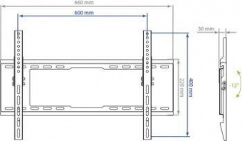 Кронштейн для телевизора Kromax IDEAL-102 черный 32"-90" макс.40кг настенный наклон от магазина РЭССИ
