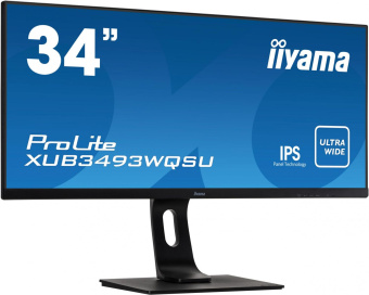 Монитор Iiyama 34" ProLite XUB3493WQSU-B1 черный IPS LED 4ms 21:9 HDMI M/M матовая HAS Piv 1000:1 400cd 178гр/178гр 3440x1440 DP UW USB 9.5кг от магазина РЭССИ
