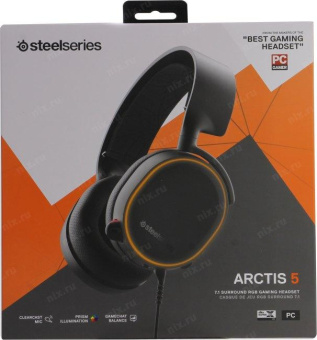 Наушники с микрофоном Steelseries Arctis 5 2019 Edition черный 3м мониторные USB оголовье (61504) от магазина РЭССИ