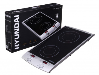 Плита Индукционная Hyundai HYC-0103 серебристый/черный стеклокерамика (настольная) от магазина РЭССИ
