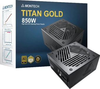 Блок питания Montech ATX 850W TITAN GOLD Gen.5 80+ gold (20+4pin) APFC 135mm fan 12xSATA Cab Manag RTL от магазина РЭССИ