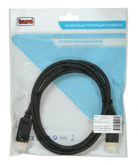 Кабель аудио-видео Buro V.1.2 DisplayPort (m)/DisplayPort (m) 2м. Позолоченные контакты черный (BHP DPP_1.2-2) от магазина РЭССИ