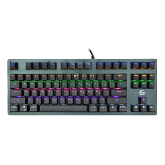 Клавиатура механ. Gembird KB-G540L USB мет переключатели Outemu Blue 87 клавиши 9 режимов подсветки кабель тканевый 1.8м от магазина РЭССИ