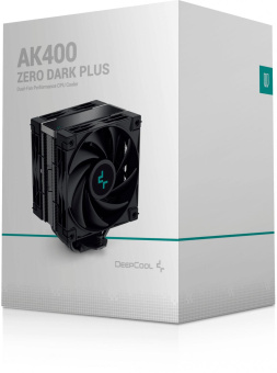 Устройство охлаждения(кулер) Deepcool AK400 Zero Dark Plus Soc-AM5/AM4/1151/1200/1700 4-pin 28dB Al+Cu 220W 802gr Ret от магазина РЭССИ