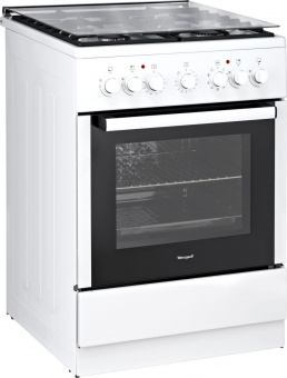 Плита Комбинированная Weissgauff WCS К1К62 WGM белый/черный (стеклянная крышка) реш.чугун от магазина РЭССИ