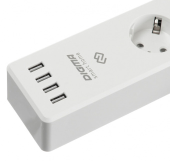 Сетевой фильтр Digma DiPlug Strip 40 дистанц.вкл/выкл белый DIPLUG STRIP 40 от магазина РЭССИ