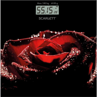 Весы напольные электронные Scarlett SC-BS33E028 макс.180кг черный/красный от магазина РЭССИ